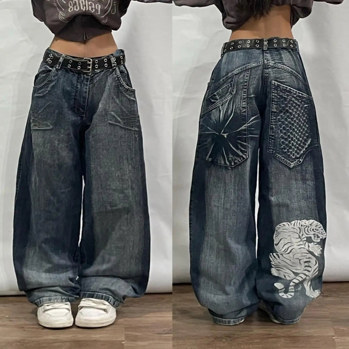 White Tiger Wide-Leg Denim