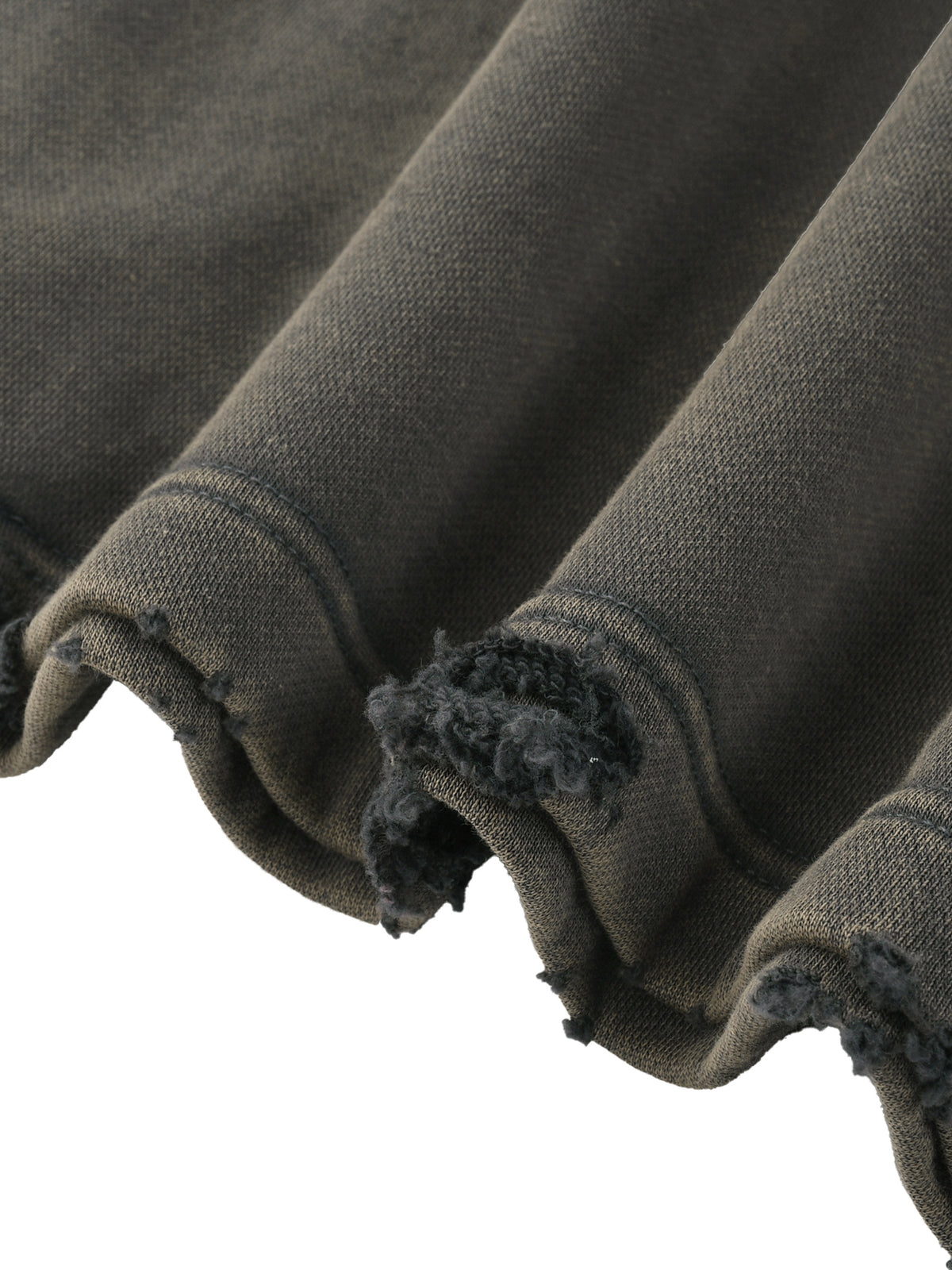 Frayed hem detail